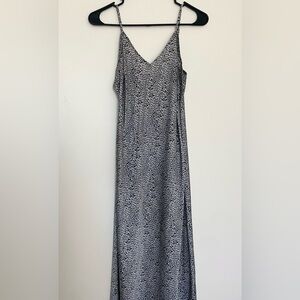 Black and White leopard Maxi Dress